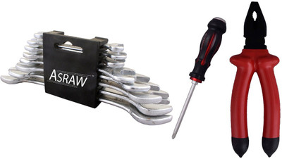 Asraw Hand Tool Kit(11 Tools), Multicolor