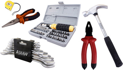 Asraw Hand Tool Kit(14 Tools), Multicolor