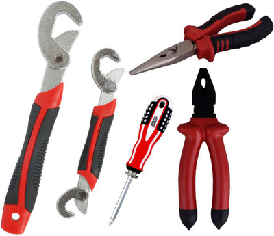 Asraw Snap N Grip, Plier, Nose Plier & Adjustable Screwdriver Hand Tool Kit(4 Tools), Multicolor
Asraw Snap N Grip, Plier, Nose Plier & Adjustable Screwdriver Hand Tool Kit(4 Tools), Multicolor