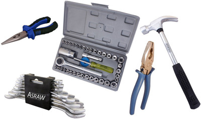 Asraw Hand Tool Kit(13 Tools), Multicolor