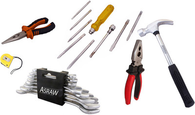 Asraw Hand Tool Kit(14 Tools), Multicolor