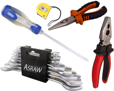 Asraw Hand Tool Kit(13 Tools), Multicolor