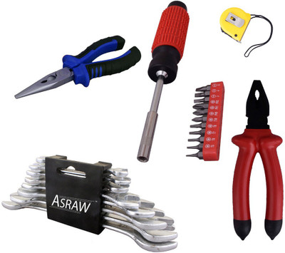 Asraw Hand Tool Kit(13 Tools), Multicolor