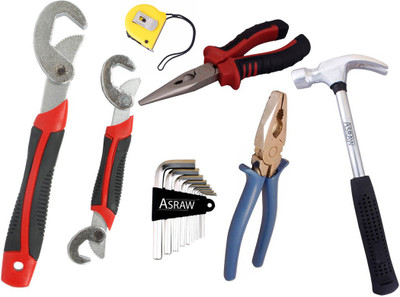 Asraw Hand Tool Kit(7 Tools), Multicolor