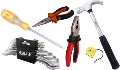 Asraw Hand Tool Kit(14 Tools), Multicolor