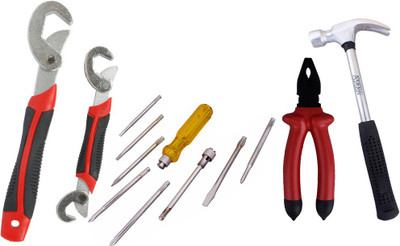 Asraw Snap N Grip, Plier, 1/2LB Hammer & Screwdriver Set Hand Tool Kit(4 Tools), Multicolor
Asraw Snap N Grip, Plier, 1/2LB Hammer & Screwdriver Set Hand Tool Kit(4 Tools), Multicolor