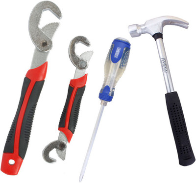Asraw Snap N Grip, 1/2LB Hammer & Double Sided Screwdriver Hand Tool Kit(3 Tools), Multicolor
Asraw Snap N Grip, 1/2LB Hammer & Double Sided Screwdriver Hand Tool Kit(3 Tools), Multicolor
