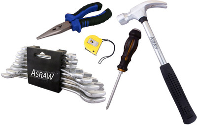 Asraw Hand Tool Kit(13 Tools), Multicolor