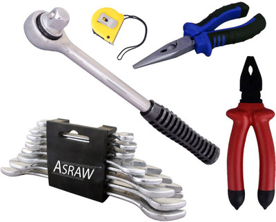 Asraw Hand Tool Kit(13 Tools), Multicolor