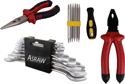 Asraw Hand Tool Kit(12 Tools), Multicolor