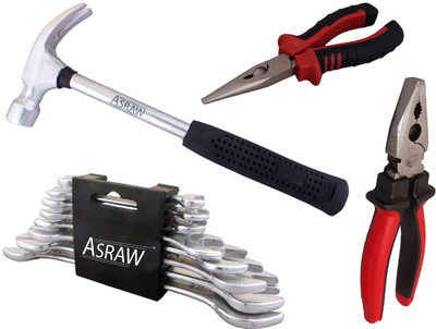 Asraw Hand Tool Kit(12 Tools), Multicolor
