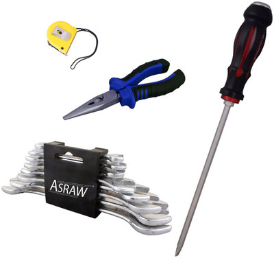 Asraw Hand Tool Kit(12 Tools), Multicolor