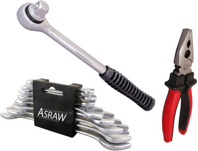 Asraw Hand Tool Kit(11 Tools), Multicolor