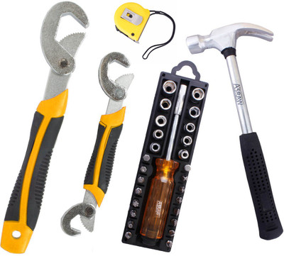 Asraw Hand Tool Kit(5 Tools), Multicolor