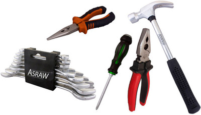 Asraw Hand Tool Kit(13 Tools), Multicolor