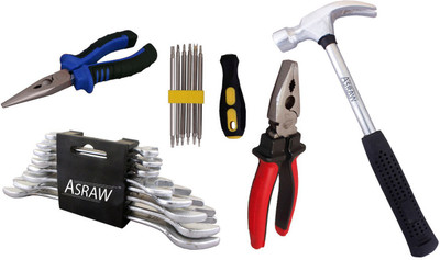 Asraw Hand Tool Kit(13 Tools), Multicolor