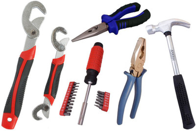 Asraw Snap N Grip, Plier, Nose Plier, 1/2LB Hammer & 18PC Screwdriver Set Hand Tool Kit(5 Tools), Multicolor
Asraw Snap N Grip, Plier, Nose Plier, 1/2LB Hammer & 18PC Screwdriver Set Hand Tool Kit(5 Tools), Multicolor
