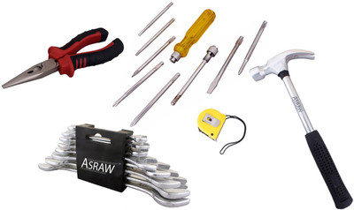 Asraw Hand Tool Kit(13 Tools), Multicolor