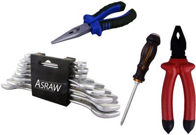 Asraw Hand Tool Kit(12 Tools), Multicolor