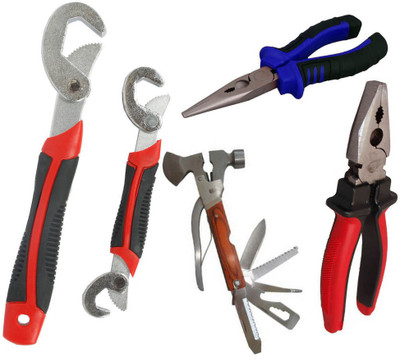 Asraw Snap N Grip, Plier, Nose Plier & Multi Hammer Hand Tool Kit(4 Tools), Multicolor
Asraw Snap N Grip, Plier, Nose Plier & Multi Hammer Hand Tool Kit(4 Tools), Multicolor