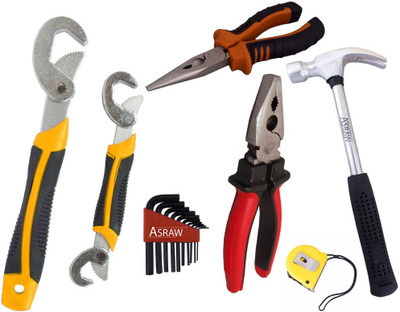 Asraw Hand Tool Kit(7 Tools), Multicolor
Asraw Hand Tool Kit(7 Tools), Multicolor