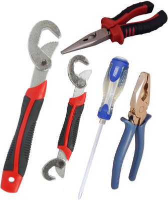 Asraw Snap N Grip, Plier, Nose Plier & Double Sided Screwdriver Hand Tool Kit(4 Tools), Multicolor
Asraw Snap N Grip, Plier, Nose Plier & Double Sided Screwdriver Hand Tool Kit(4 Tools), Multicolor