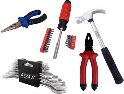 Asraw Hand Tool Kit(13 Tools), Multicolor
