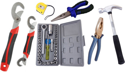 Asraw Hand Tool Kit(7 Tools), Multicolor