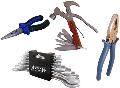 Asraw Hand Tool Kit(12 Tools), Multicolor