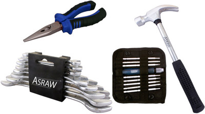 Asraw Hand Tool Kit(12 Tools), Multicolor