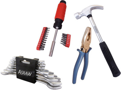 Asraw Hand Tool Kit(12 Tools), Multicolor