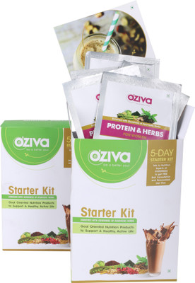 OZiva Protein & Herbs, Women, 5 Day Starter Kit Whey Protein(150 g, Chocolate)