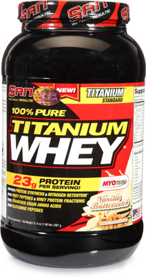 SAN 100% Pure Titanium Whey 2lbs Whey Protein(897 g, Vanilla Butterscotch)
SAN 100% Pure Titanium Whey 2lbs Whey Protein(897 g, Vanilla Butterscotch)