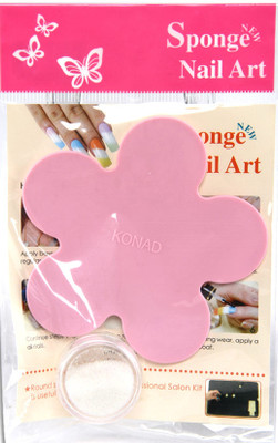 Konad Sponge Nail Art Rainbow Glitter Palette Set