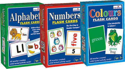 Creatives Alphabet, Number & Colours Flash Cards(3 Pieces)