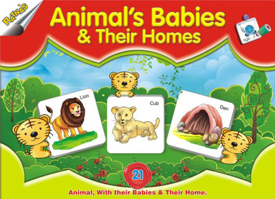 Ratnas Animal's Babies & Their Homes(42 Pieces)