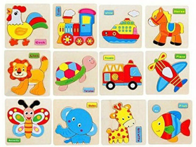 Montez Wooden Animals 3D Puzzle Children's Educational Toys (Set Of 12 Puzzles) 15 Cm - Multicolor (12 Pieces)(12 Pieces)
Montez Wooden Animals 3D Puzzle Children's Educational Toys (Set Of 12 Puzzles) 15 Cm - Multicolor (12 Pieces)(12 Pieces)