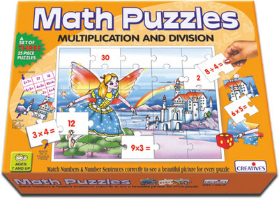 Creative Educational Aids Math Puzzles Multiplication and Division(75 Pieces)