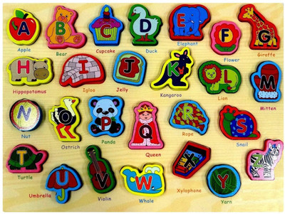 Little Grin ABC English Alphabets Color Picture Learning Board for Kids Children(26 Pieces)
Little Grin ABC English Alphabets Color Picture Learning Board for Kids Children(26 Pieces)