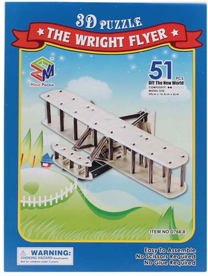 Magic Puzzle The Wright Flyer 3D Puzzle(51 Pieces)