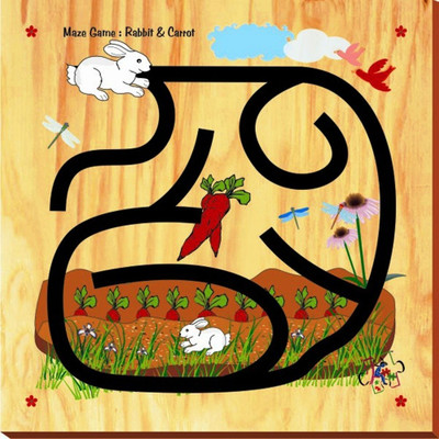Kinder Creative Maze Game - Rabbit & Carrot(1 Pieces)