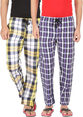 Joven Men Pyjama(Pack of 2, Purple;yellow