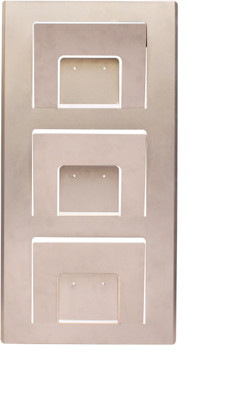 Peng Essentials Slick Steel Wall Shelf(Number of Shelves - 3, Silver)