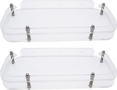Transtal 2 pc. 'O' 12" Acrylic Wall Shelf(Number of Shelves - 1, Clear)