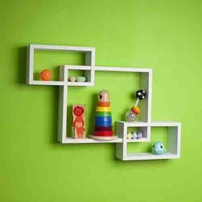 Usha Furniture Wooden Wall Shelf(Number of Shelves - 3, White)