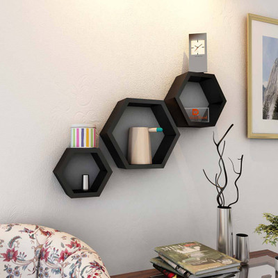 DriftingWood Hexagon Shape Mounted Set Of 3 Rack Shelves/Shelf High Quality Wooden Home Decor Wall Shelf Wooden Wall Shelf(Number of Shelves - 3, Black)
DriftingWood Hexagon Shape Mounted Set Of 3 Rack Shelves/Shelf High Quality Wooden Home Decor Wall Shelf Wooden Wall Shelf(Number of Shelves - 3, Black)
