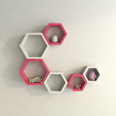 Desi Karigar MDF Wall Shelf(Number of Shelves - 6)