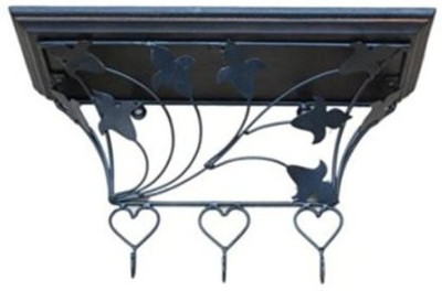 Desi Karigar Wooden, Iron Wall Shelf(Number of Shelves - 1)