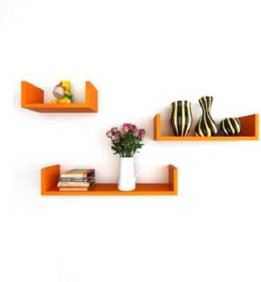 Acme Production Wooden Wall Shelf(Number of Shelves - 3, Multicolor)