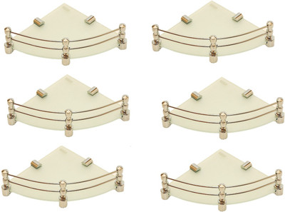 RoyaL Indian Craft Brass Bracket 8 By 8 Inch Full Frosted (Pack of 6) Glass Wall Shelf(Number of Shelves - 6, White, Beige)
RoyaL Indian Craft Brass Bracket 8 By 8 Inch Full Frosted (Pack of 6) Glass Wall Shelf(Number of Shelves - 6, White, Beige)